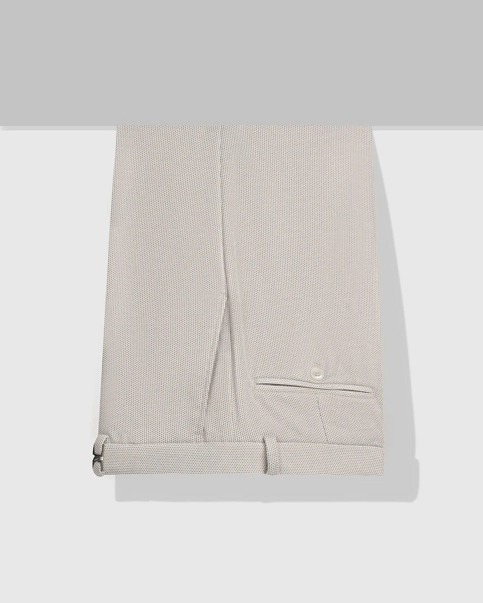 Slim Fit B-91 Formal Beige Textured Trouser - Hummer