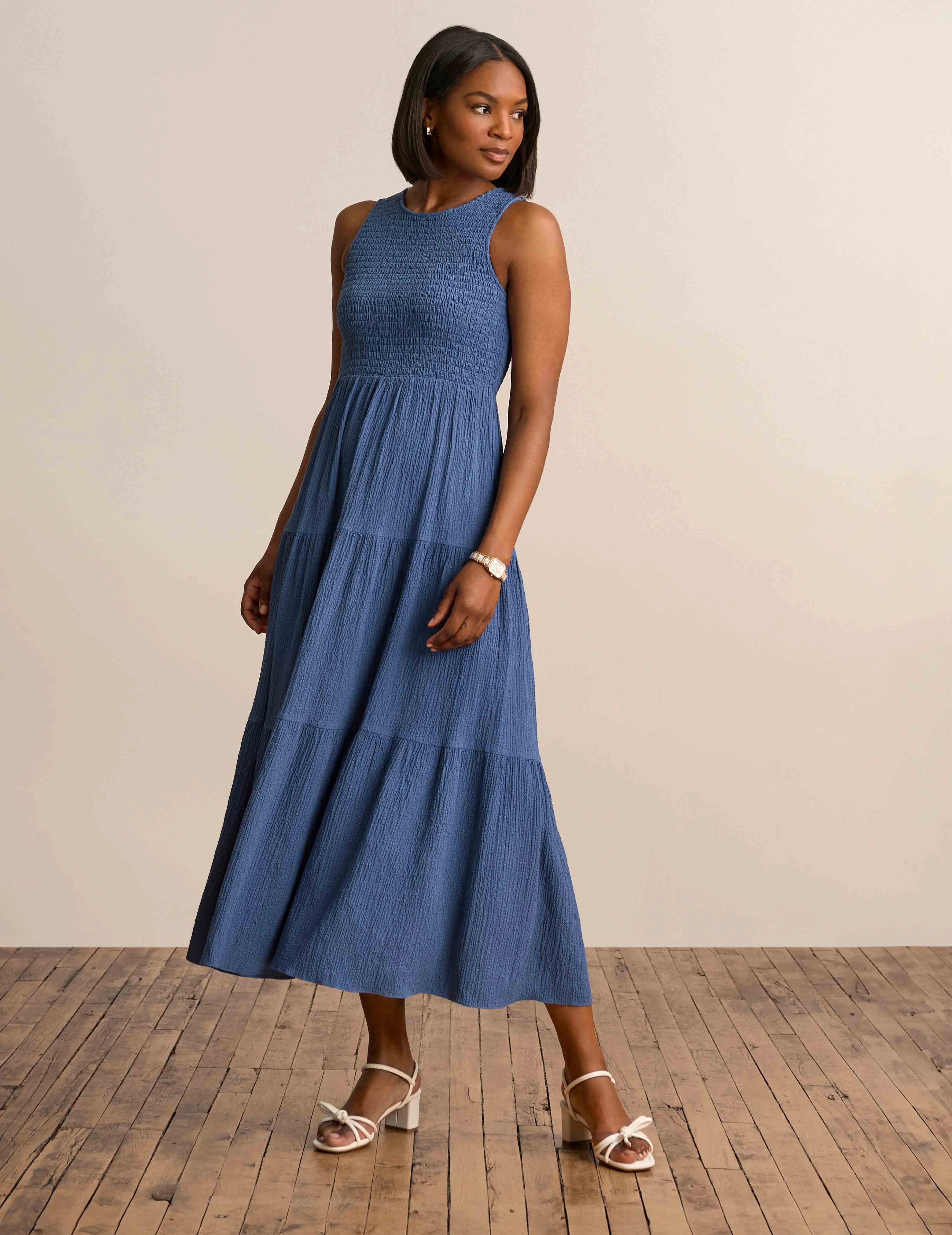 Smocked Bodice Maxi Dress