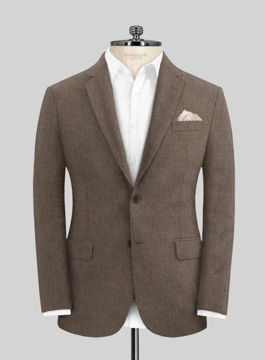 Solbiati Twill Stone Brown Linen Suit