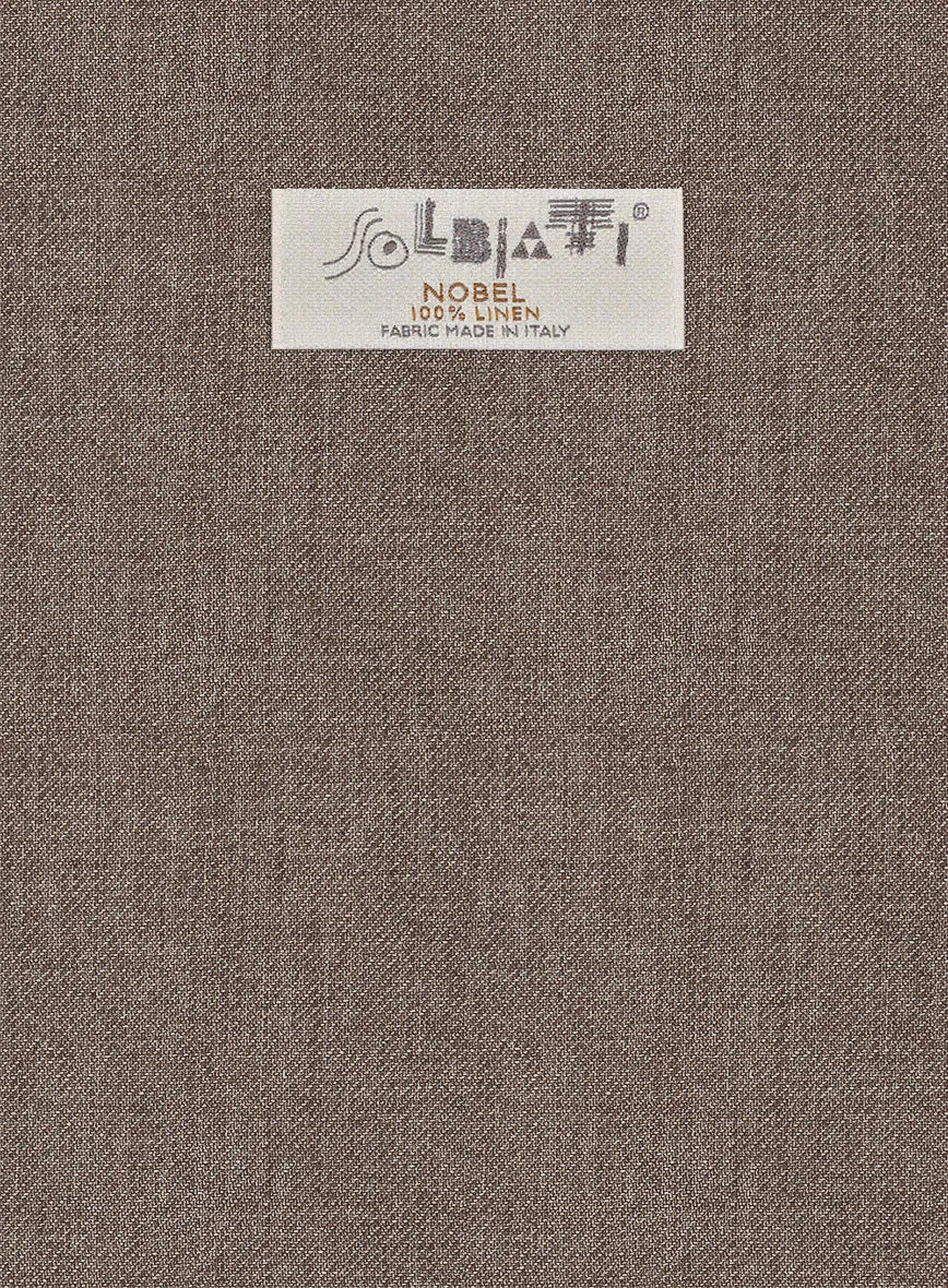 Solbiati Twill Stone Brown Linen Suit