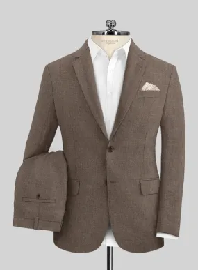 Solbiati Twill Stone Brown Linen Suit