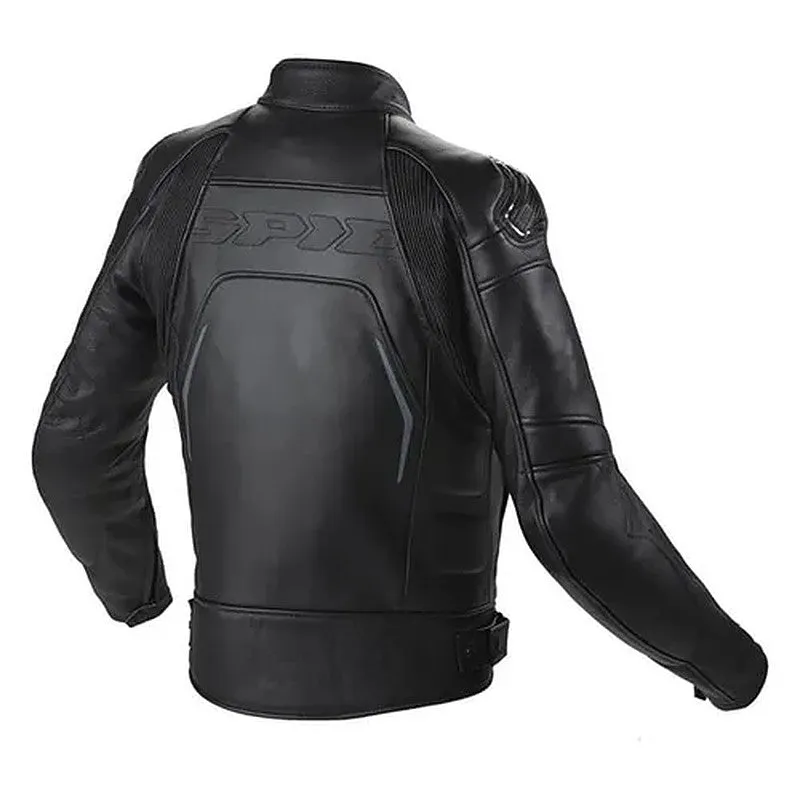 Spidi Carbo Rider CE Leather Sport Jacket - Black