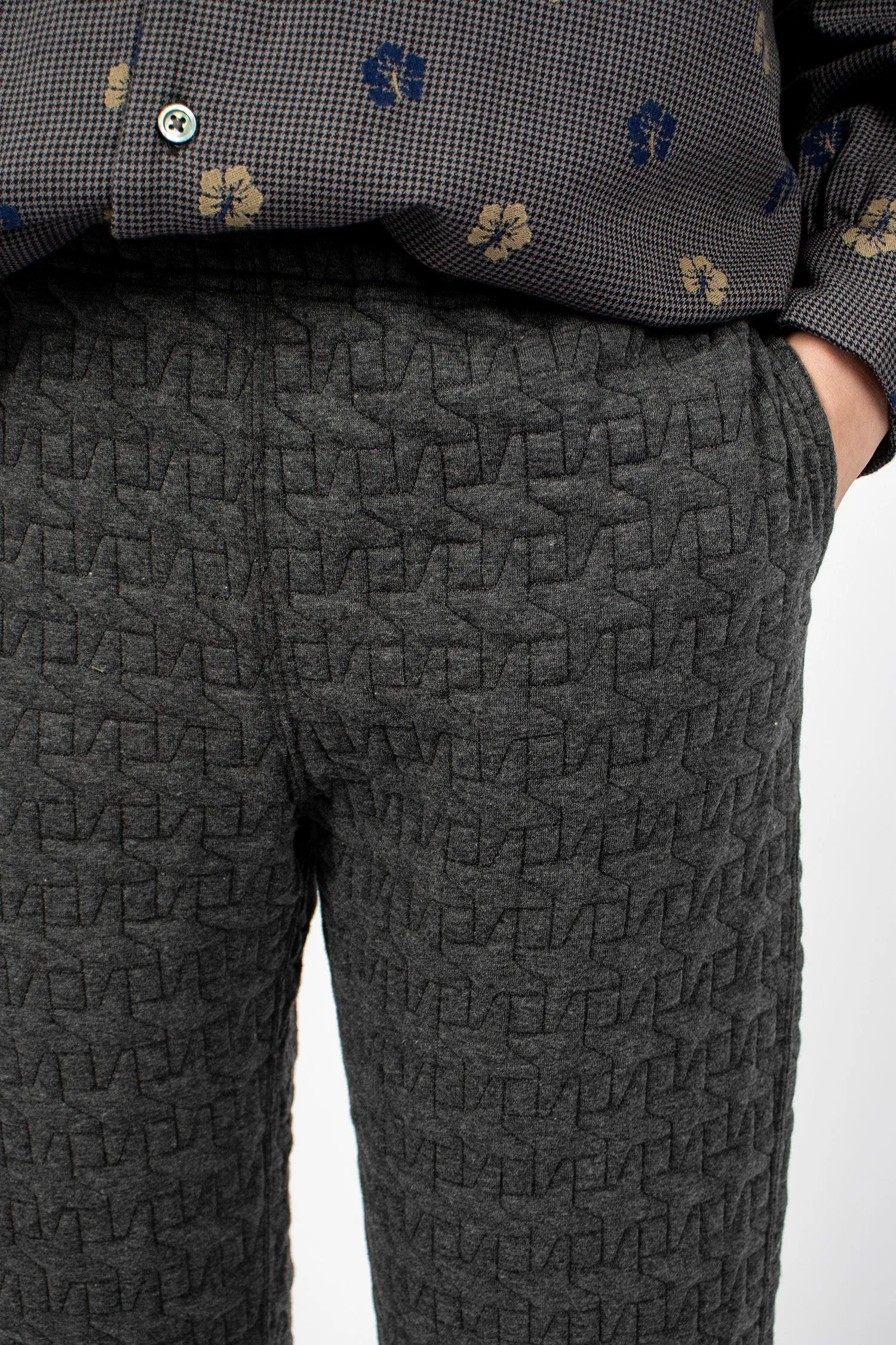 STK Pant Charcoal Quilted Jersey