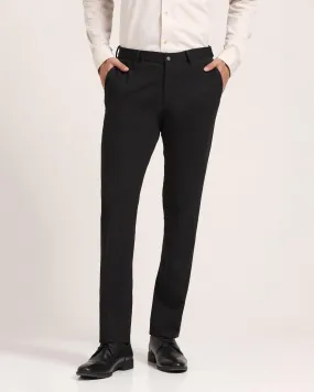 Straight B-90 Formal Black Solid Trouser - Nedward