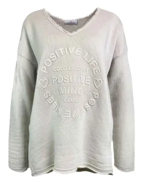 Sweatshirt Positive steingrau