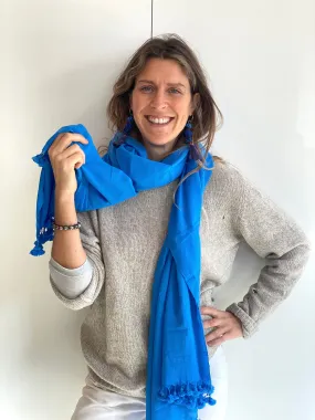 Tassel Scarf | Cerulean