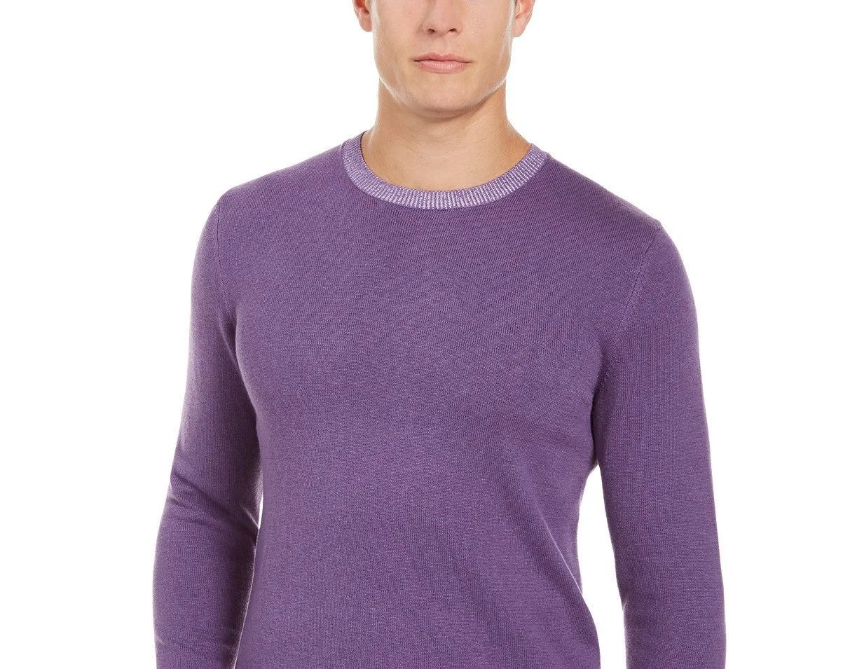 Tasso Elba Men's Crew Neck Sweater Purple Size 2 Extra Large