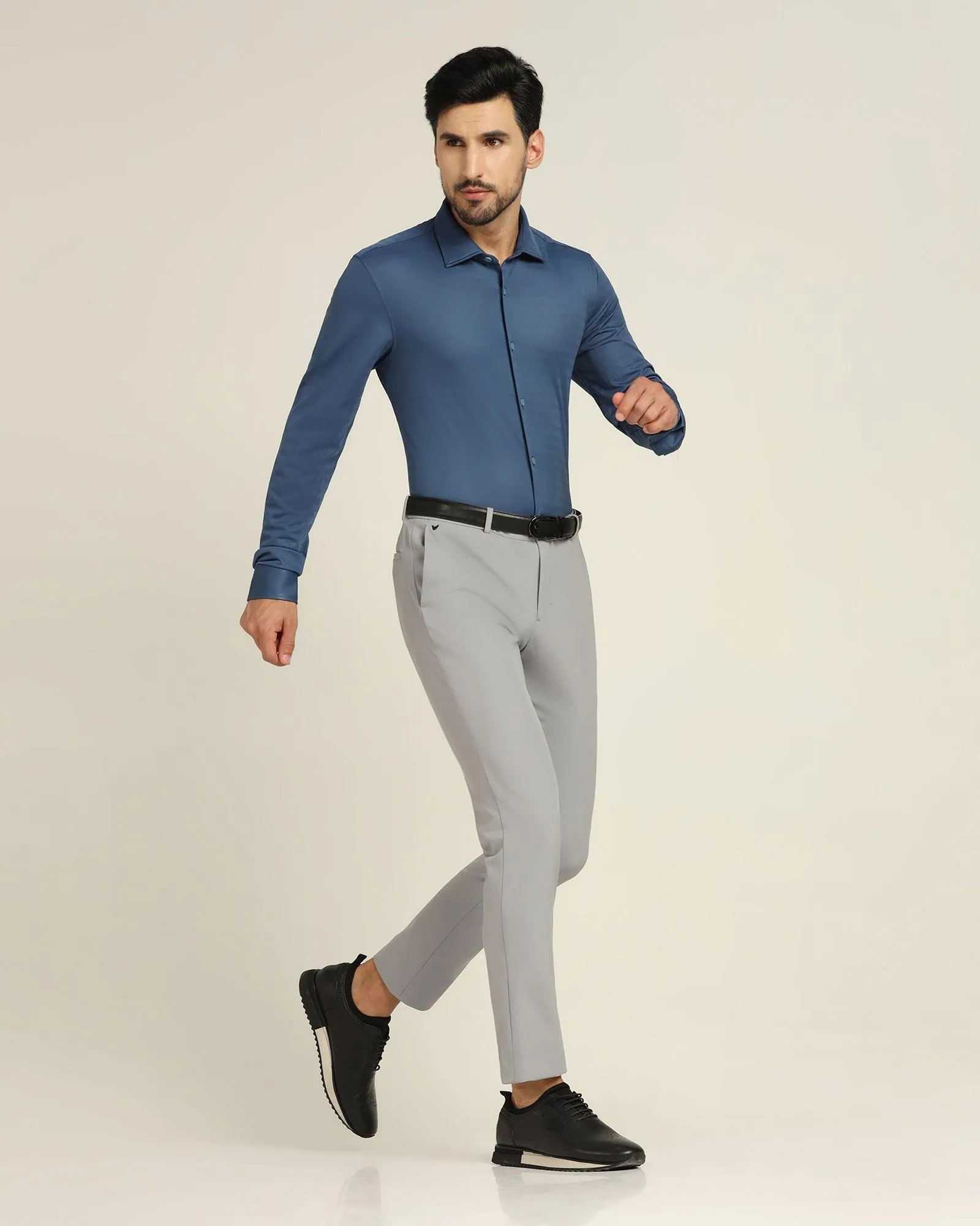 TechPro Casual Blue Textured Shirt - Tucker