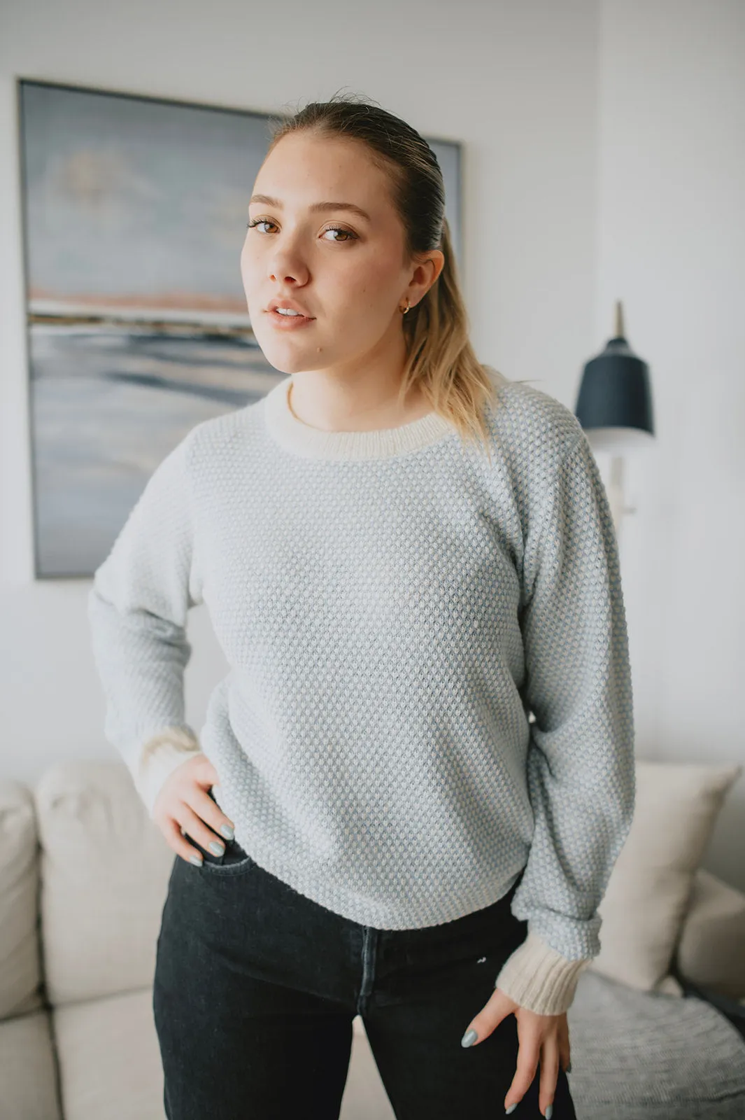 The Mirana Pullover - Placid Blue