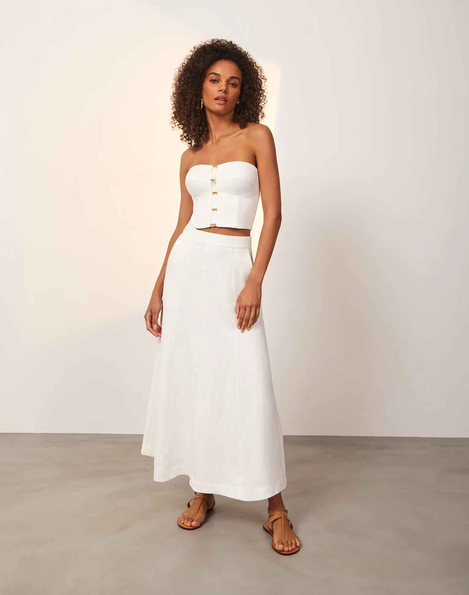 Tiana Long Skirt - Off White