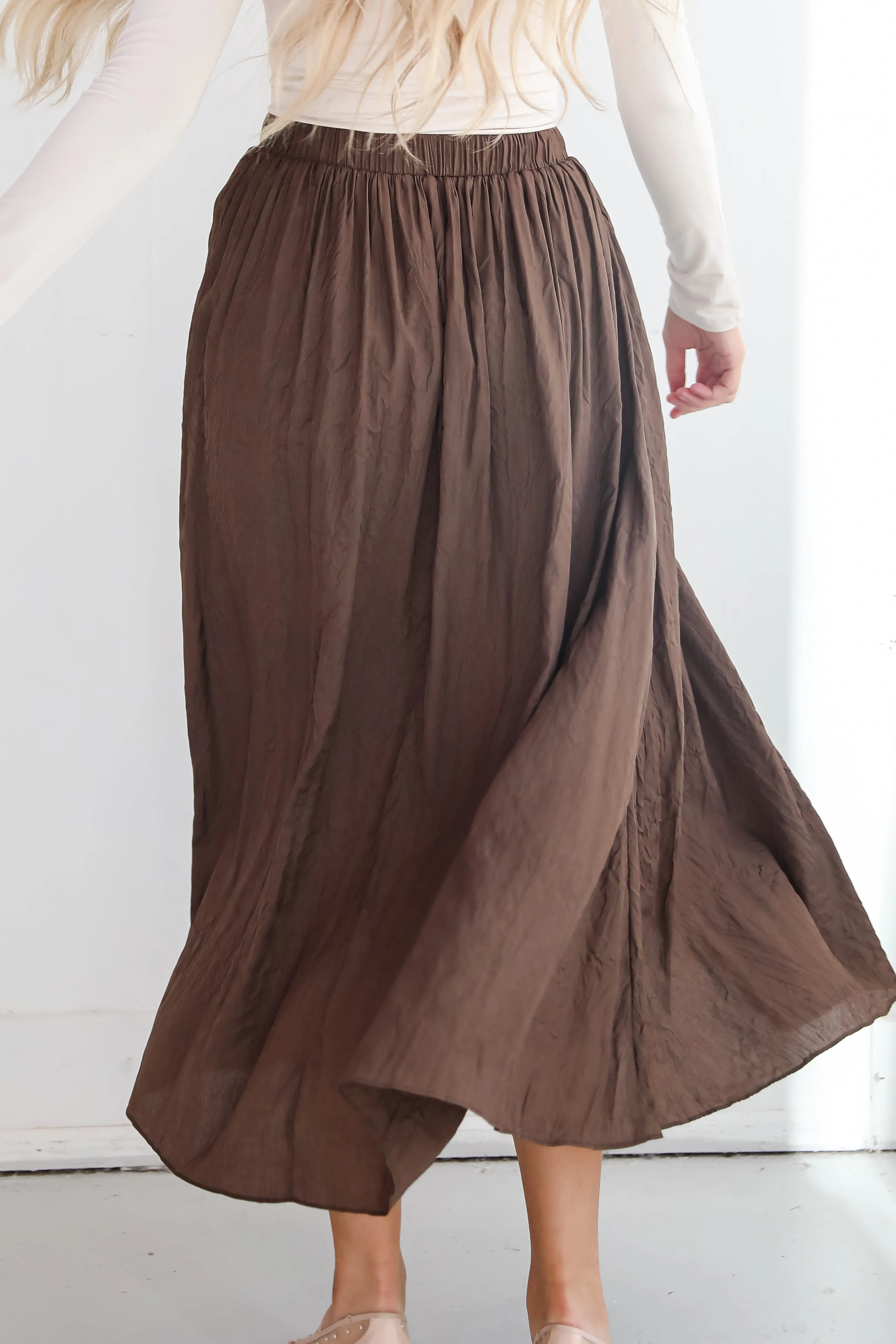 Truly Profound Brown Maxi Skirt