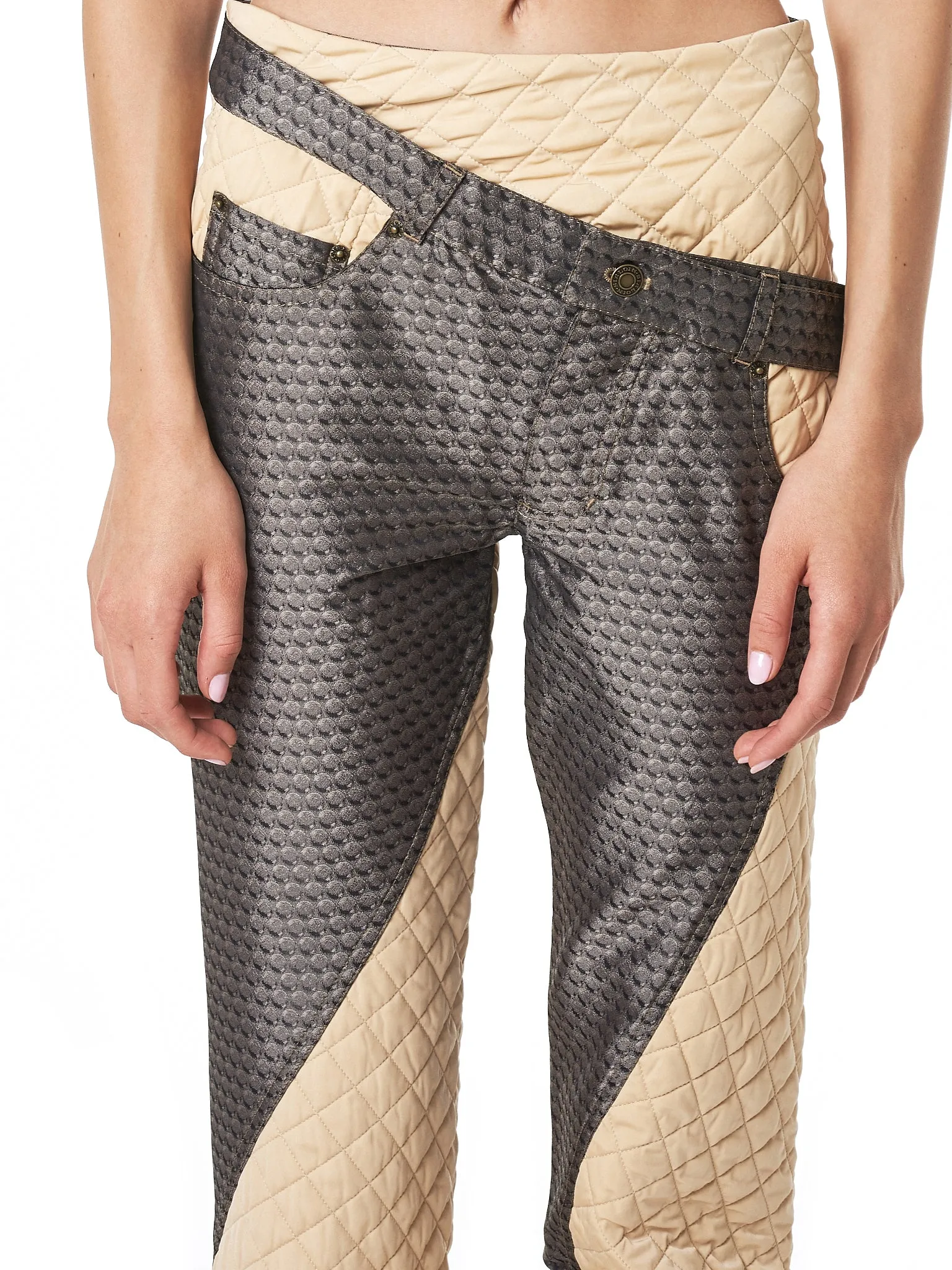 ‘Twisters’ Quilted Trousers (K069-GREY)