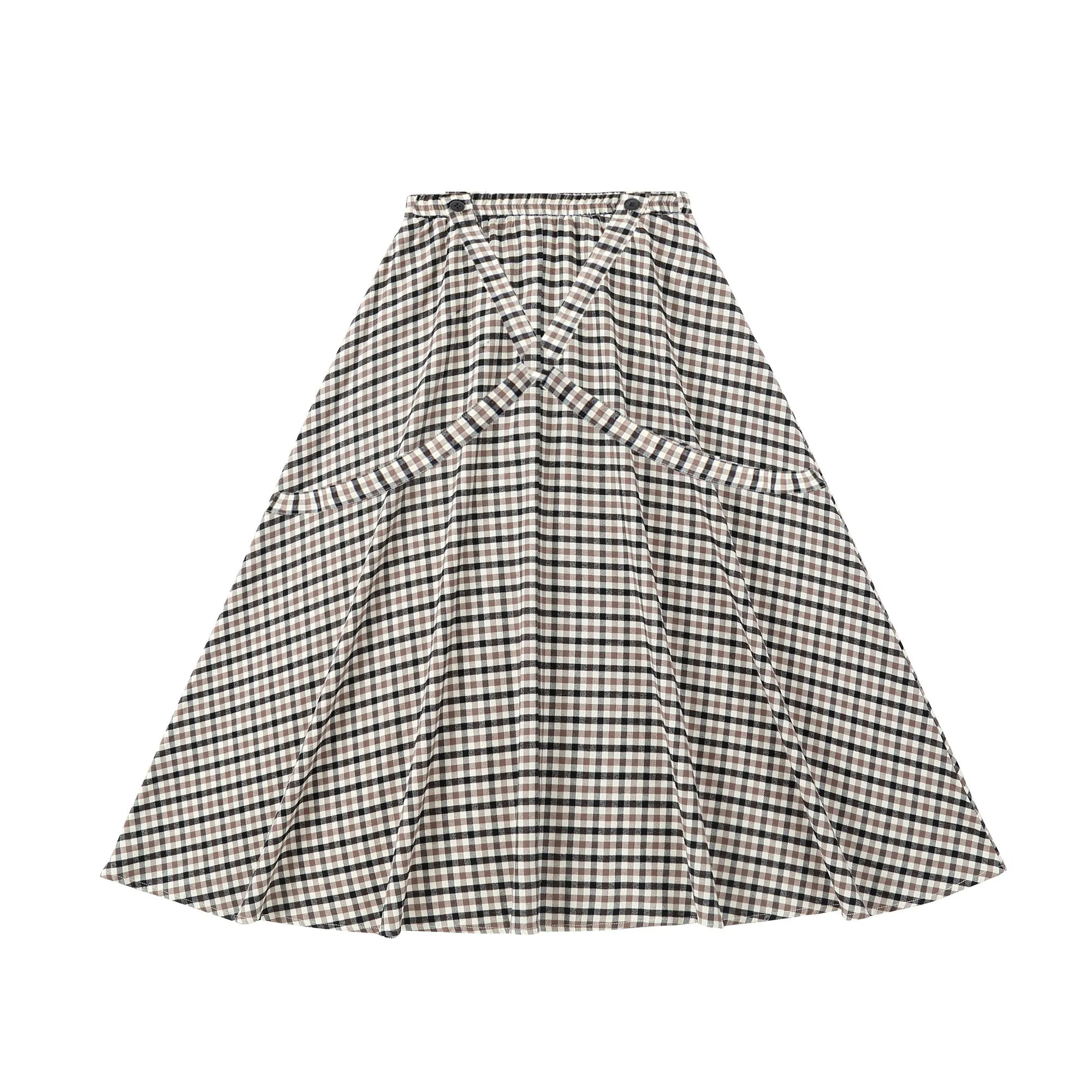 Vintage Plaid Maxi Skirt