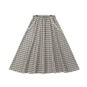 Vintage Plaid Maxi Skirt