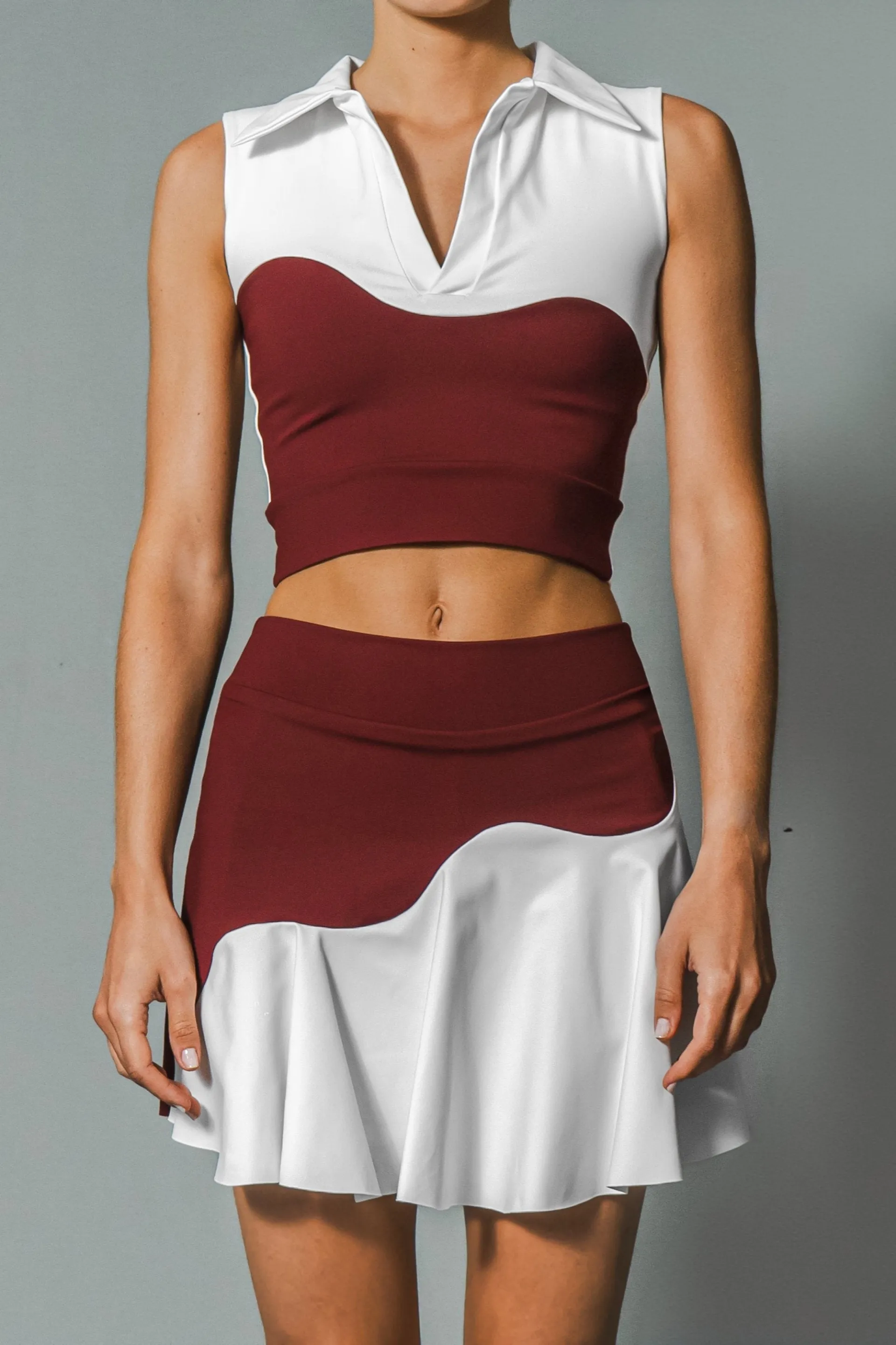 Wave Skirt Burgundy / Chantilly