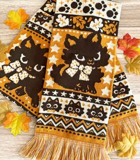 Whiskers & Wonders Cat Knit Scarf