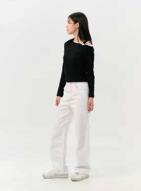 Wide Fit Cotton Trousers OO327