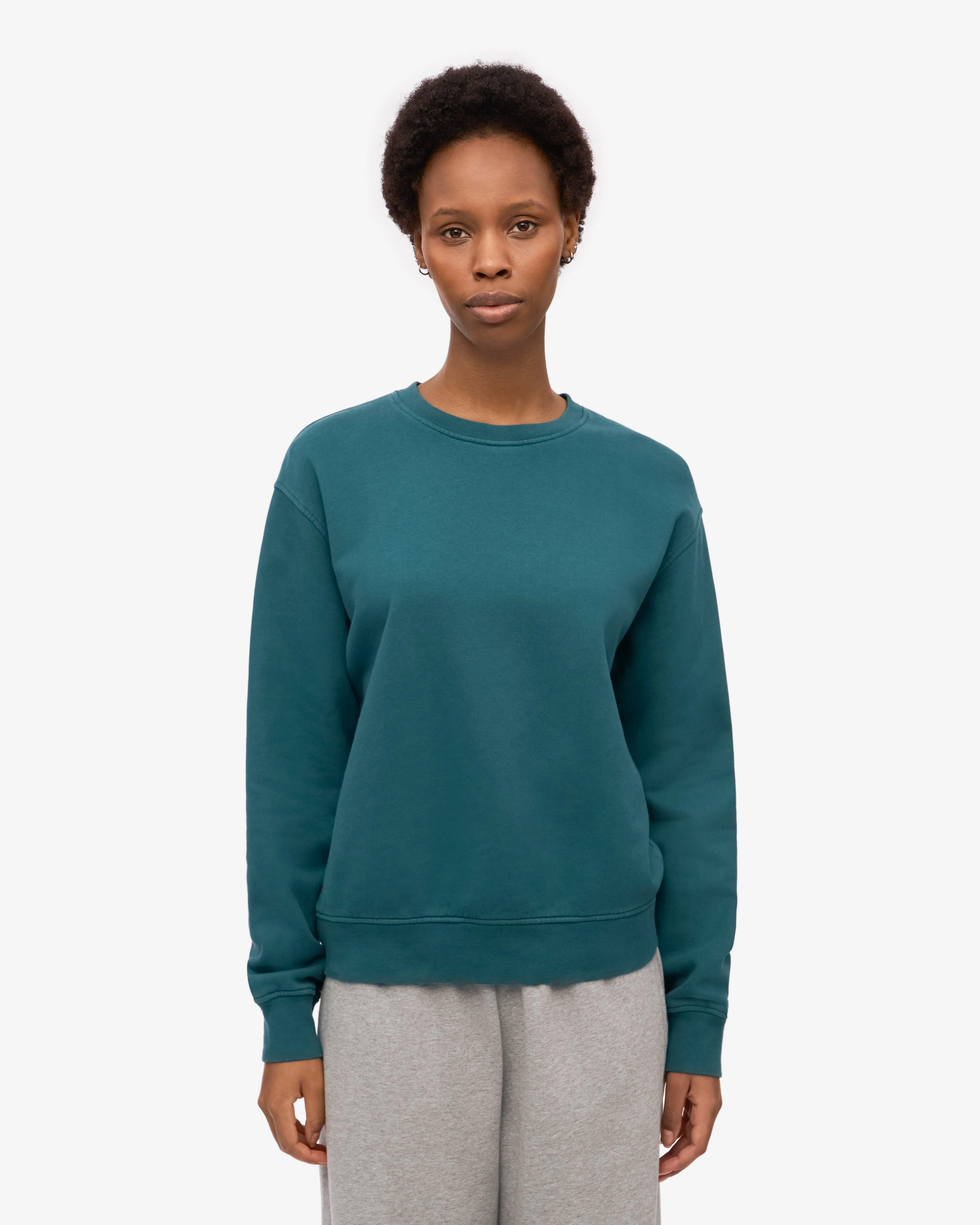 Women Classic Organic Crew - Ocean Green