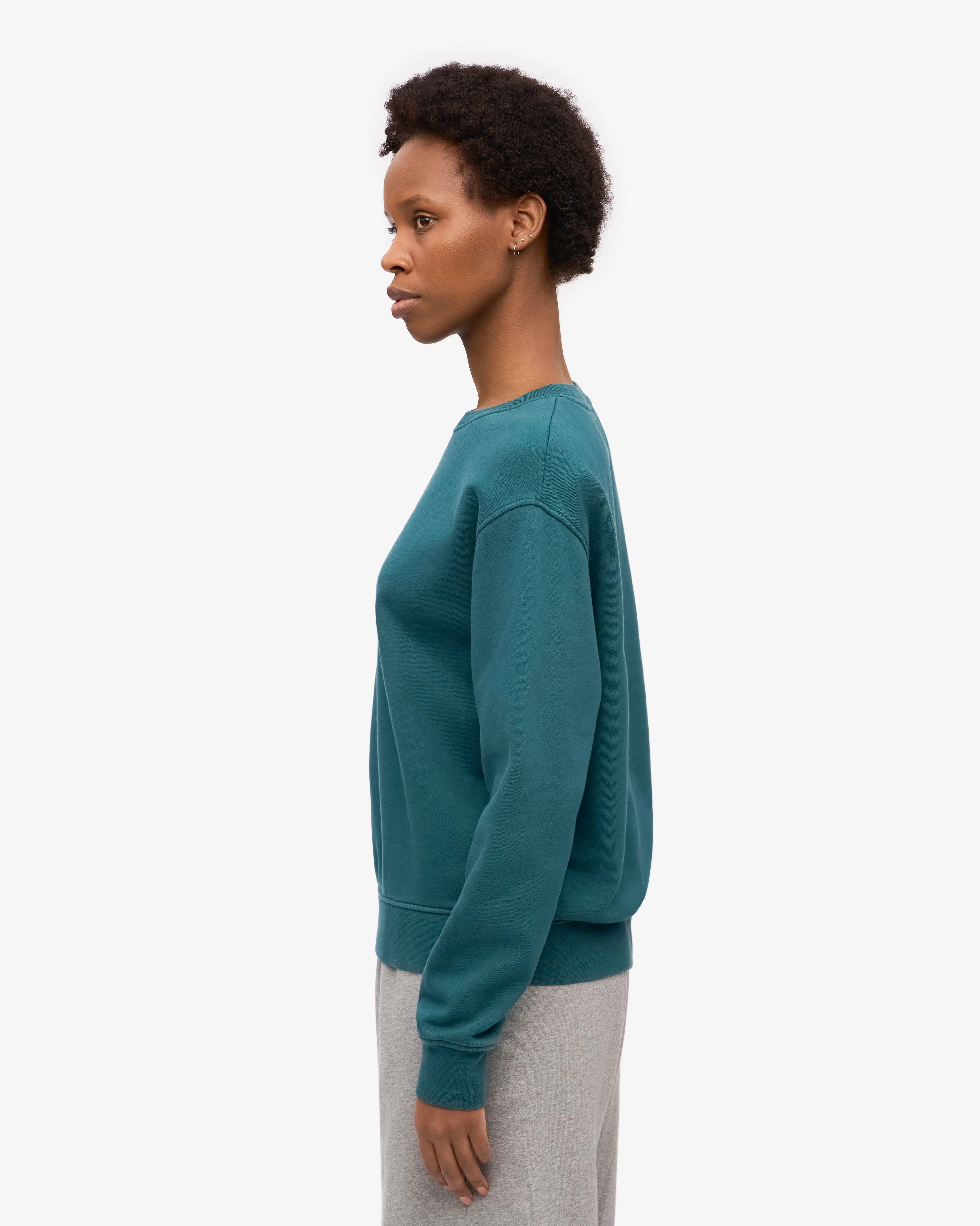 Women Classic Organic Crew - Ocean Green