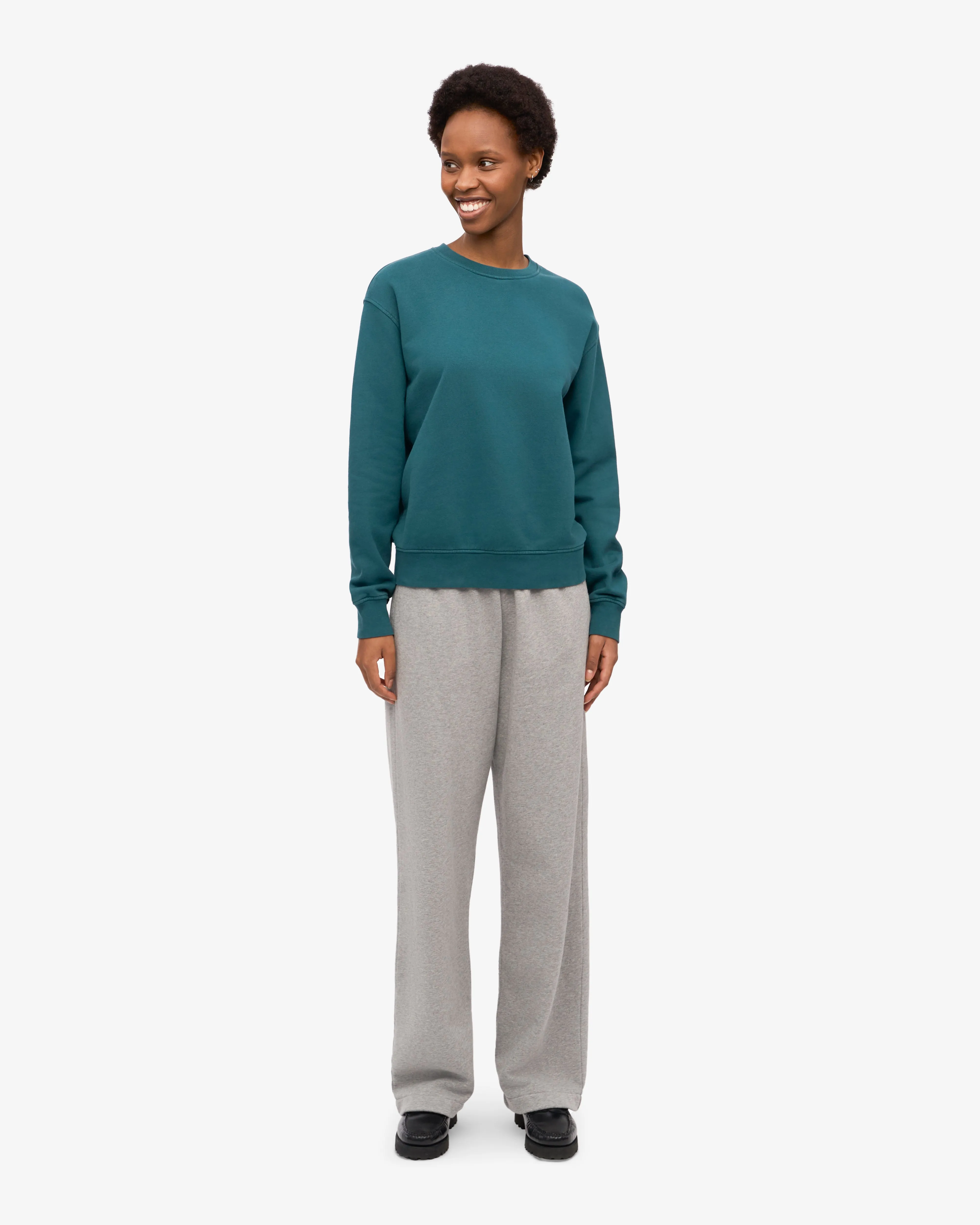 Women Classic Organic Crew - Ocean Green