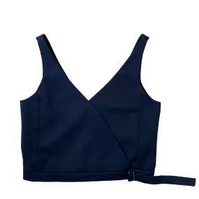 Zara Cropped Vest Top Navy SIZE S