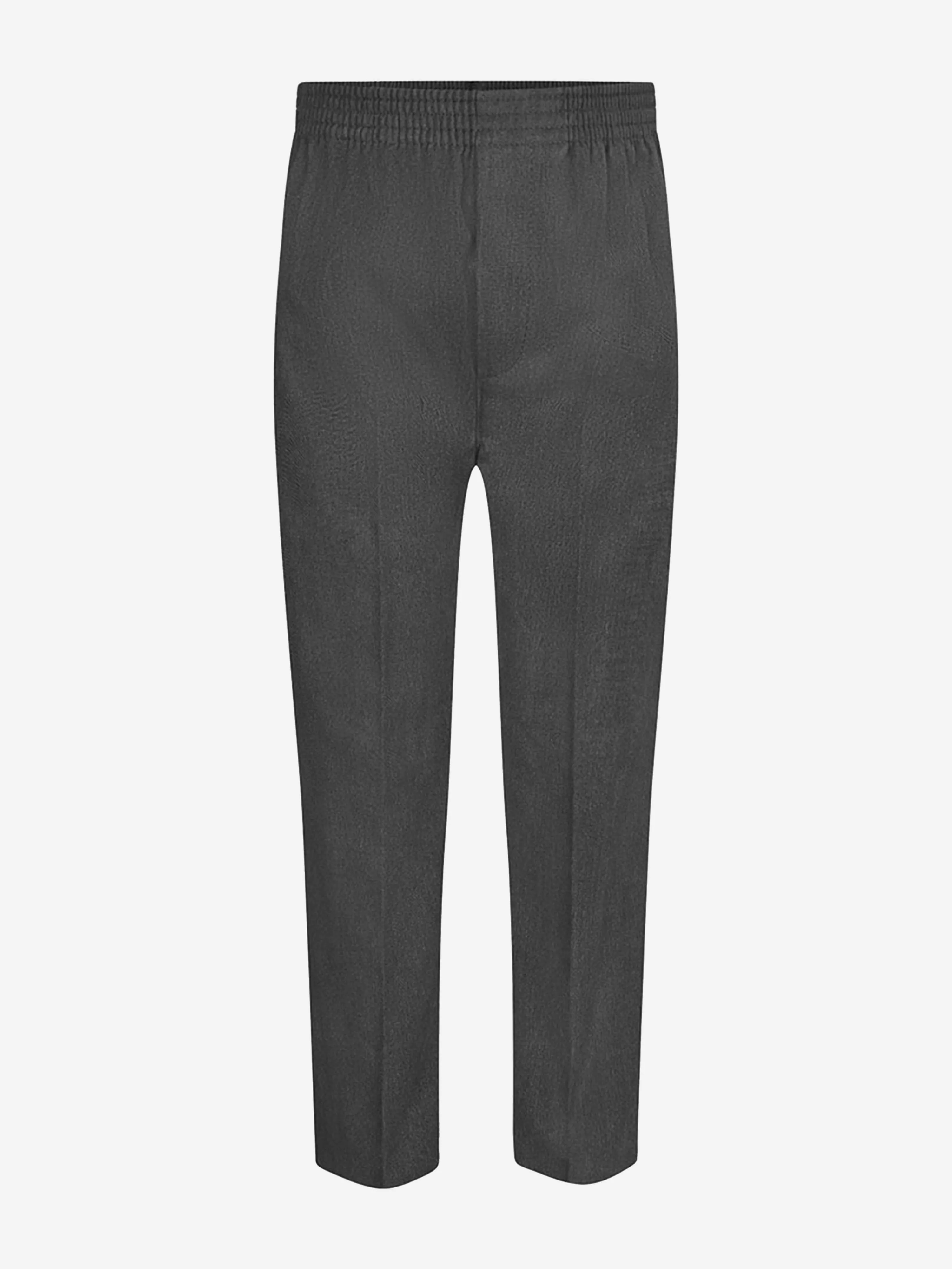 Zeco Boys School Full Elastic Pull Up Trousers in Grey