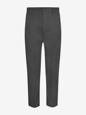 Zeco Boys School Full Elastic Pull Up Trousers in Grey