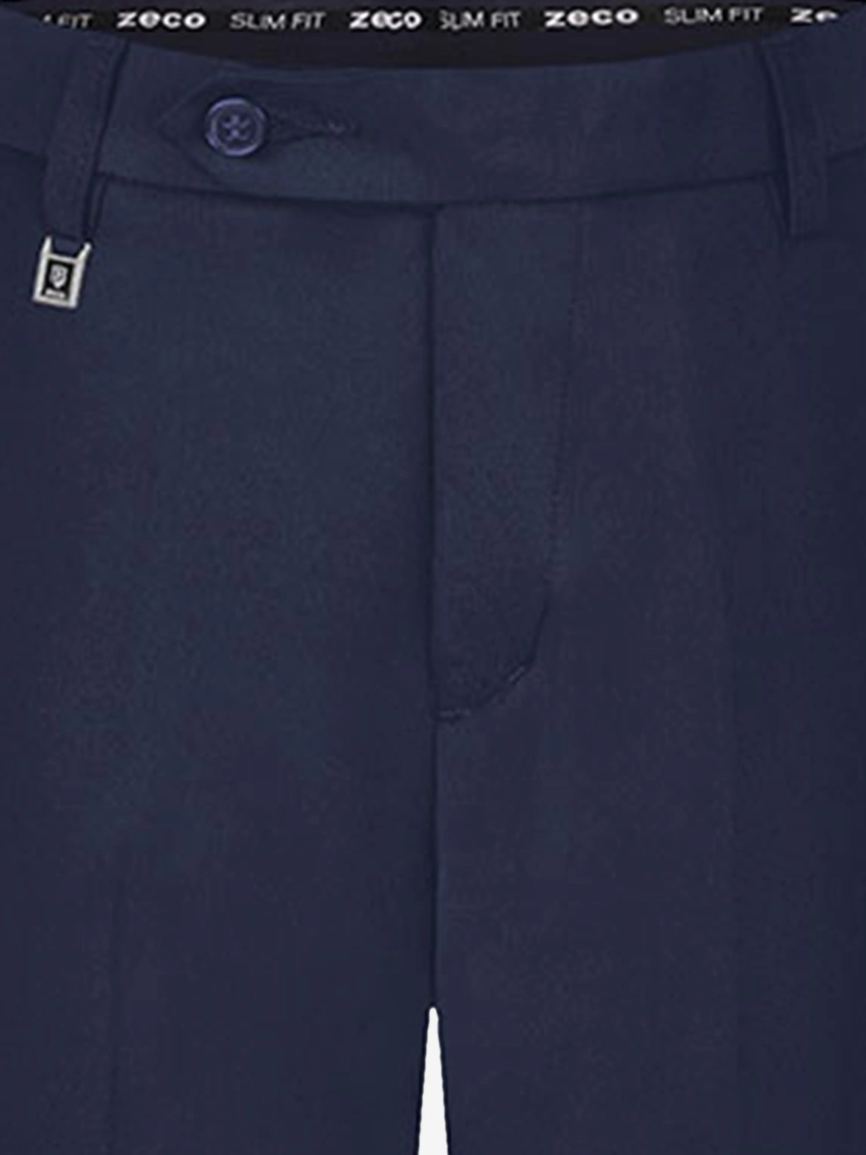 Zeco Boys School Slim Fit Regular Leg Trousers in Navy