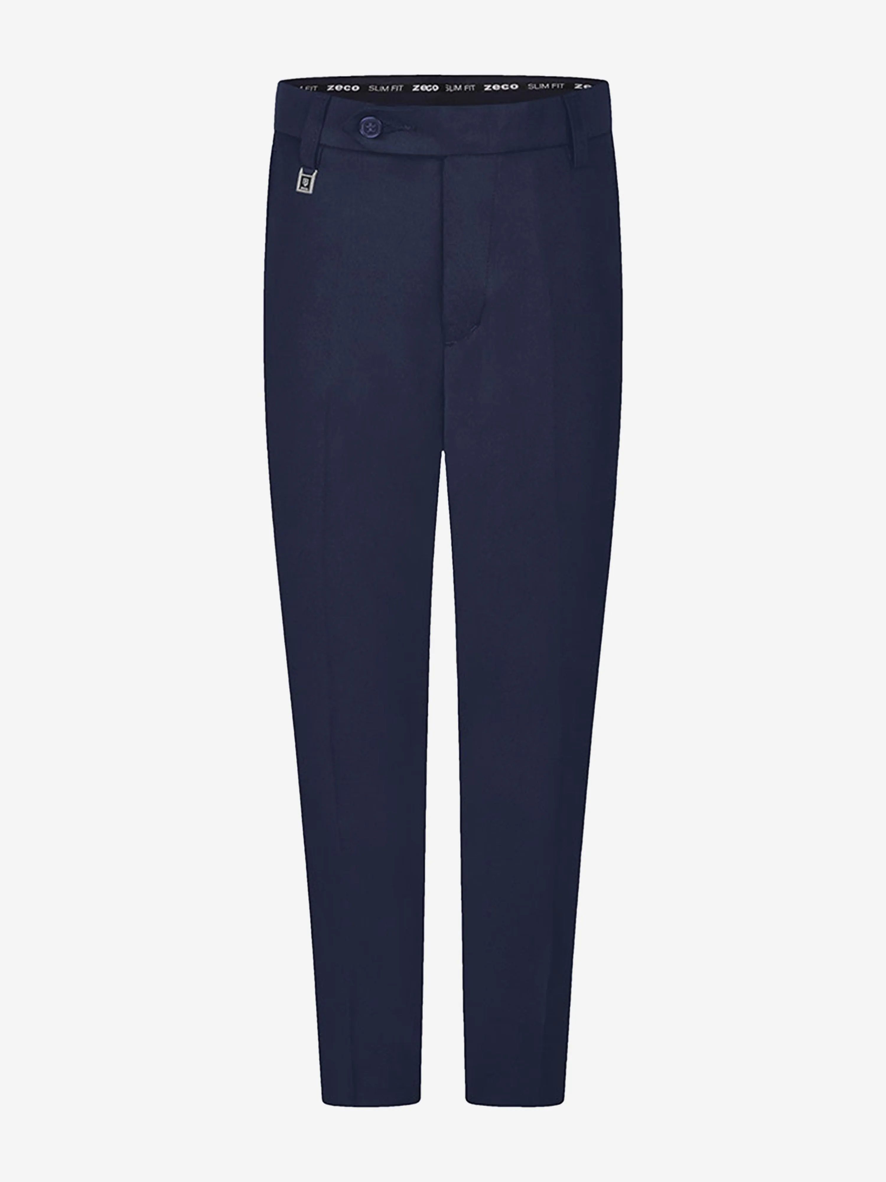 Zeco Boys School Slim Fit Regular Leg Trousers in Navy